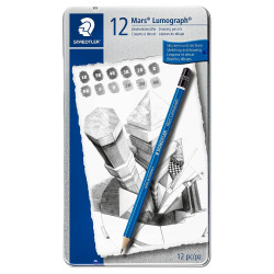 Staedtler mars lumograph zestaw 12 ołówków 6B-4H