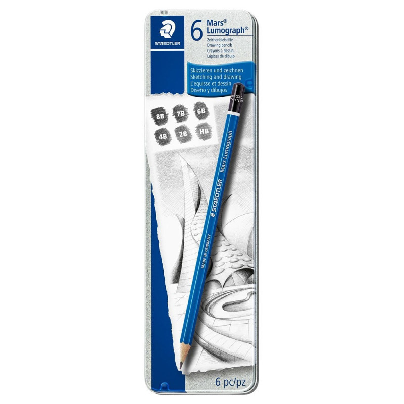 Staedtler mars lumograph zestaw 6 ołówków