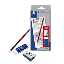 Staedtler tradition zestaw do rysowania 6 ołówków i akcesoria