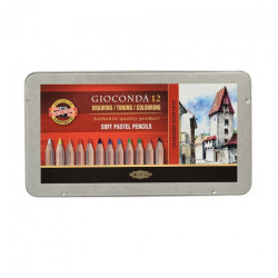Koh-i-noor gioconda zestaw 12 pasteli suchych w drewnie met. opa - skl