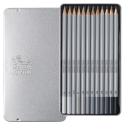 Winsor&Newton studio collection zestaw 12 grafitowych ołówków soft