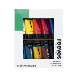 Reeves acrylic paint set 10x75ml