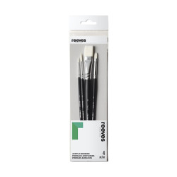 Reeves Acrylic Zestaw 4 syntetycznych pędzli