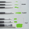 Reeves Acrylic Zestaw 7 syntetycznych pędzli