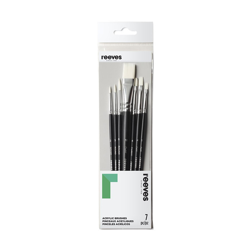 Reeves Acrylic Set of 7 Synthetic Brushes