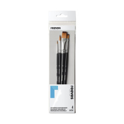 Reeves Watercolour zestaw 4 syntetycznych pędzli