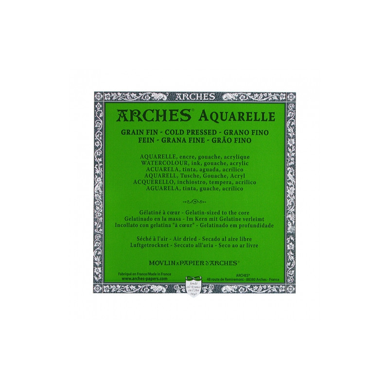 Arches watercolor paper fine grain 56x76cm 640g 5 sheets
