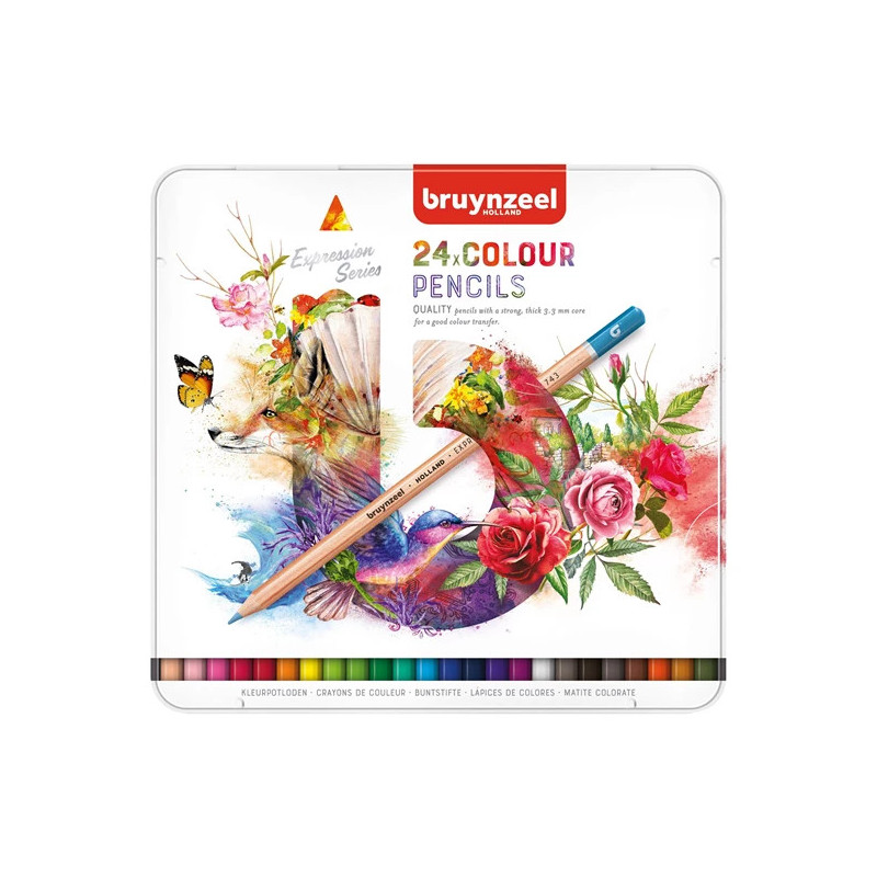 Bruynzeel expression colour zestaw 24 kredek - sklep plastyczny - szal