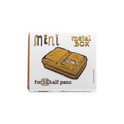 Szmal Metal Mini Cassette for 12 Half-Cubes Gold