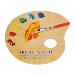 Paleta papierowa zrywana owalna 25x30cm 40ark 60g