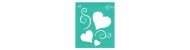 Rosa talent self-adhesive stencil 9x10cm