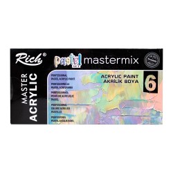 Rich master acrylic pastel mastermix acrylic paint set 6x60ml