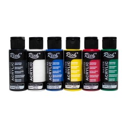 Rich master acrylic mastermix acrylic paint set 6x60ml