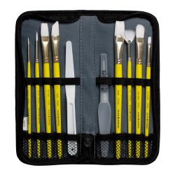 Daler Rowney simply mixed media zestaw pędzli syntetycznych w etui 10