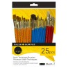 Daler Rowney simply multi technique synthetic brush set 25 pcs