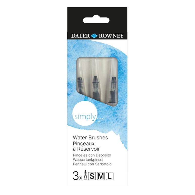 Daler Rowney simply water brushes set of 3 blank brush pens