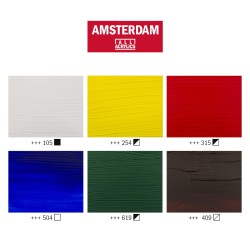 Talens Amsterdam expert zestaw farb akrylowych 6x20ml