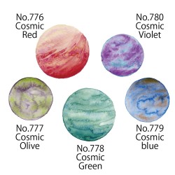 Kuretake gansai tambi granulating colors 2 zestaw 5 akwareli