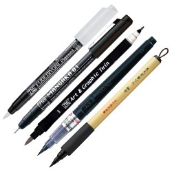 Kuretake ZIG illustration basic 2 zestaw 5 pisaków