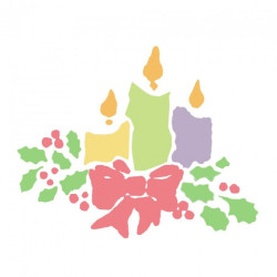 Christmas template - candles - sklep plasytczny - szał dla plastyków