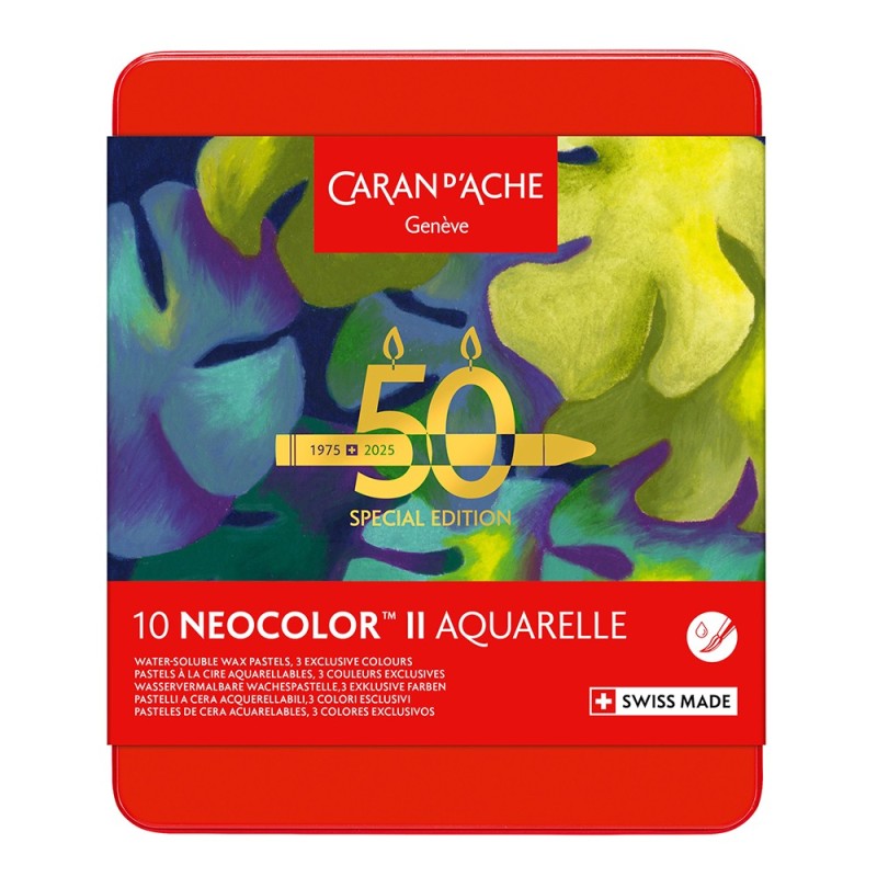 Caran d'Ache neocolor II lush pastele woskowe 10 sztuk metalowe opakowanie