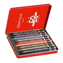 Caran d'Ache neocolor II dark pastele woskowe 10 sztuk metal opak