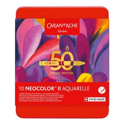 Caran d'Ache neocolor II pop pastele woskowe 10 sztuk metalowe opakowanie