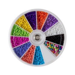 DP Craft zestaw koralików szklanych 2mm 12 kolorów