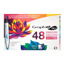 Graphit GO zestaw markerów akrylowych 48 sztuk
