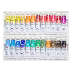 Białe noce zastaw farb akwarelowych w tubkach 24x10ml