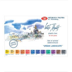 White Nights urban landscape watercolor paints 12 colors plastic packaging