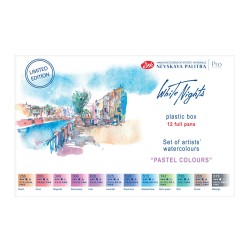 White Nights pastel watercolor paints 12 colors plastic packaging