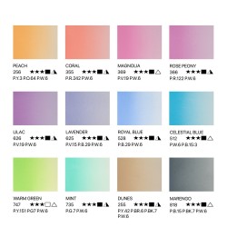 White Nights pastel watercolor paints 12 colors plastic packaging