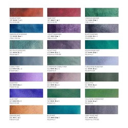 White Nights granulating watercolor paints 21 colors plastic packaging