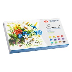 Sonnet Botanica watercolor paints 12 colors cardboard packaging