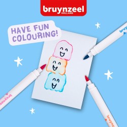 Bruynzeel water colour zestaw 12 flamastrów + pędzelek