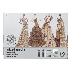 Winsor&Newton mixed media fashion set zestaw artystyczny 19 elementów