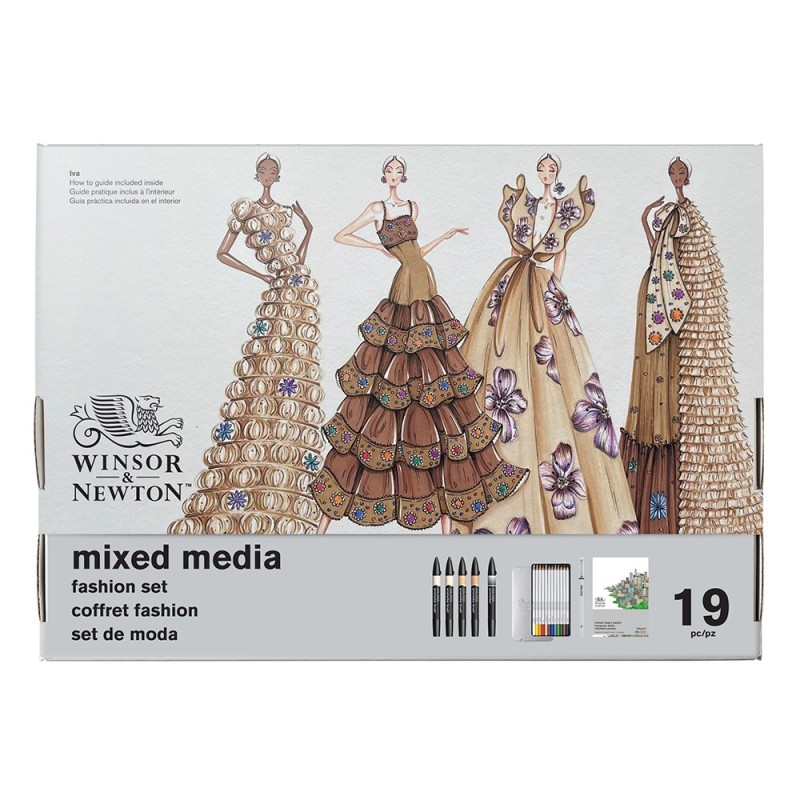 Winsor&Newton mixed media fashion set zestaw artystyczny 19 elementów