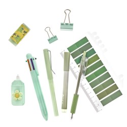 DpCraft school & office 9-piece set pastel green