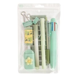 DpCraft zestaw szkolno-biurowy 9 elementów pastel green