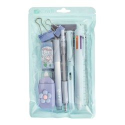 DpCraft school & office 9-piece set pastel blue