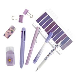 DpCraft zestaw szkolno-biurowy 9 elementów pastel purple