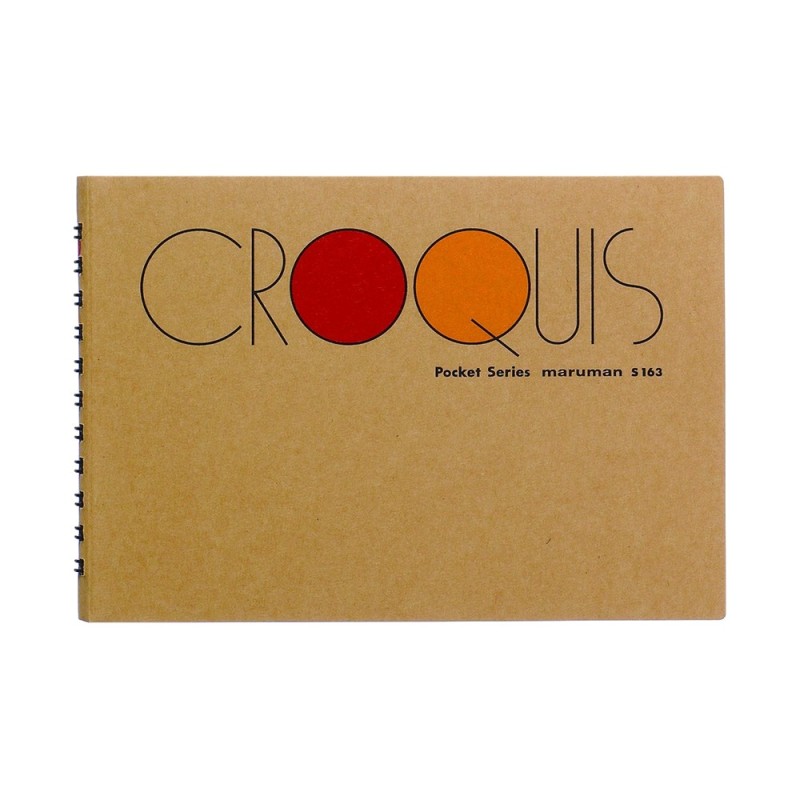 Maruman Croquis kieszonkowy szkicownik na spirali 11,3x16,5cm 96.5g 55 arkuszy