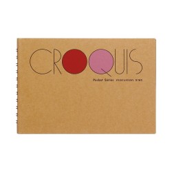 Maruman Croquis kieszonkowy szkicownik na spirali kremowy 11,3x16,5cm 60g 80 arkuszy
