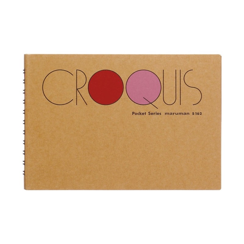 Maruman Croquis pocket spiral sketchbook cream 11.3x16.5cm 60g 80 sheets