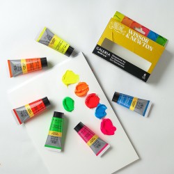 Winsor&Newton galeria fluorescent zestaw farb akrylowych 6x20 ml