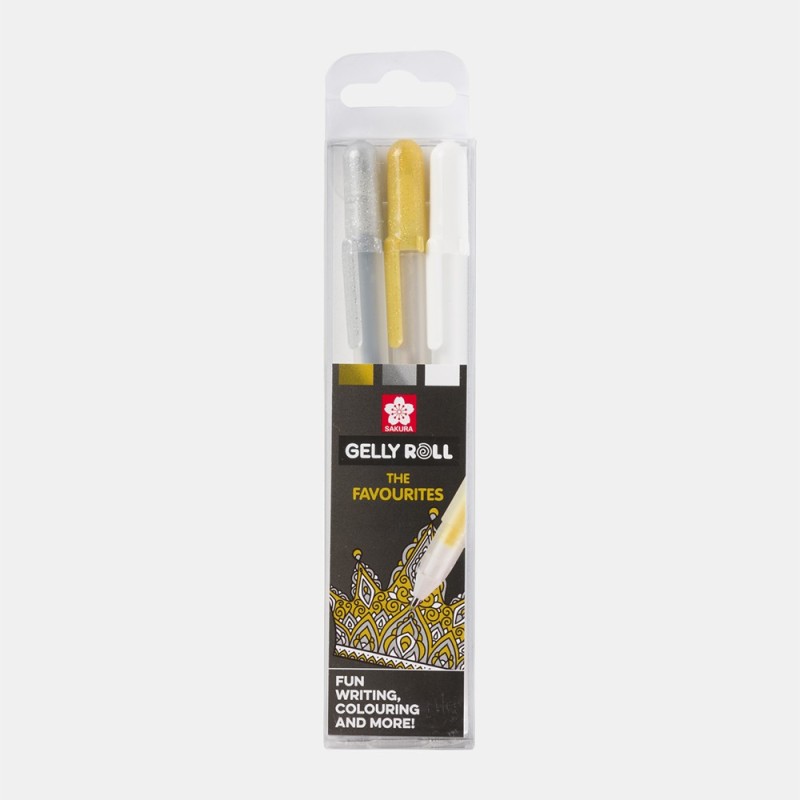 Set of 3 gel pens Gelly Roll Mix A - szal art - sklep plastyczny