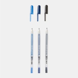 Set of 3 gel pens Gelly Roll Metallic Ocean - szal art - sklep plastyc