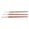 Artix set of 3 round brushes synthetic brown handle