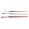 Artix set of 3 different synthetic brushes brown handle